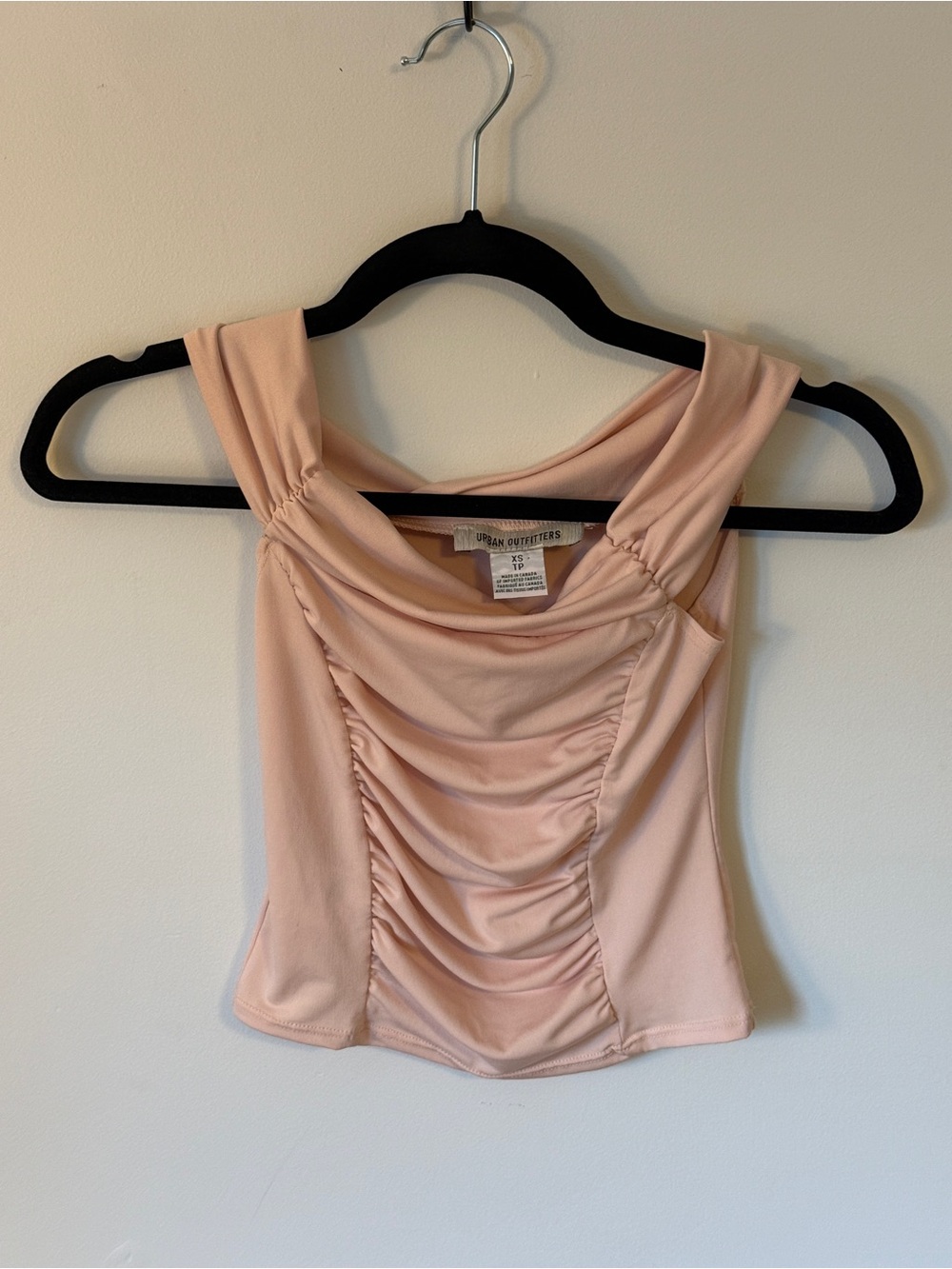Urban Outfitters Peach Blush Ruched Draped Camisole